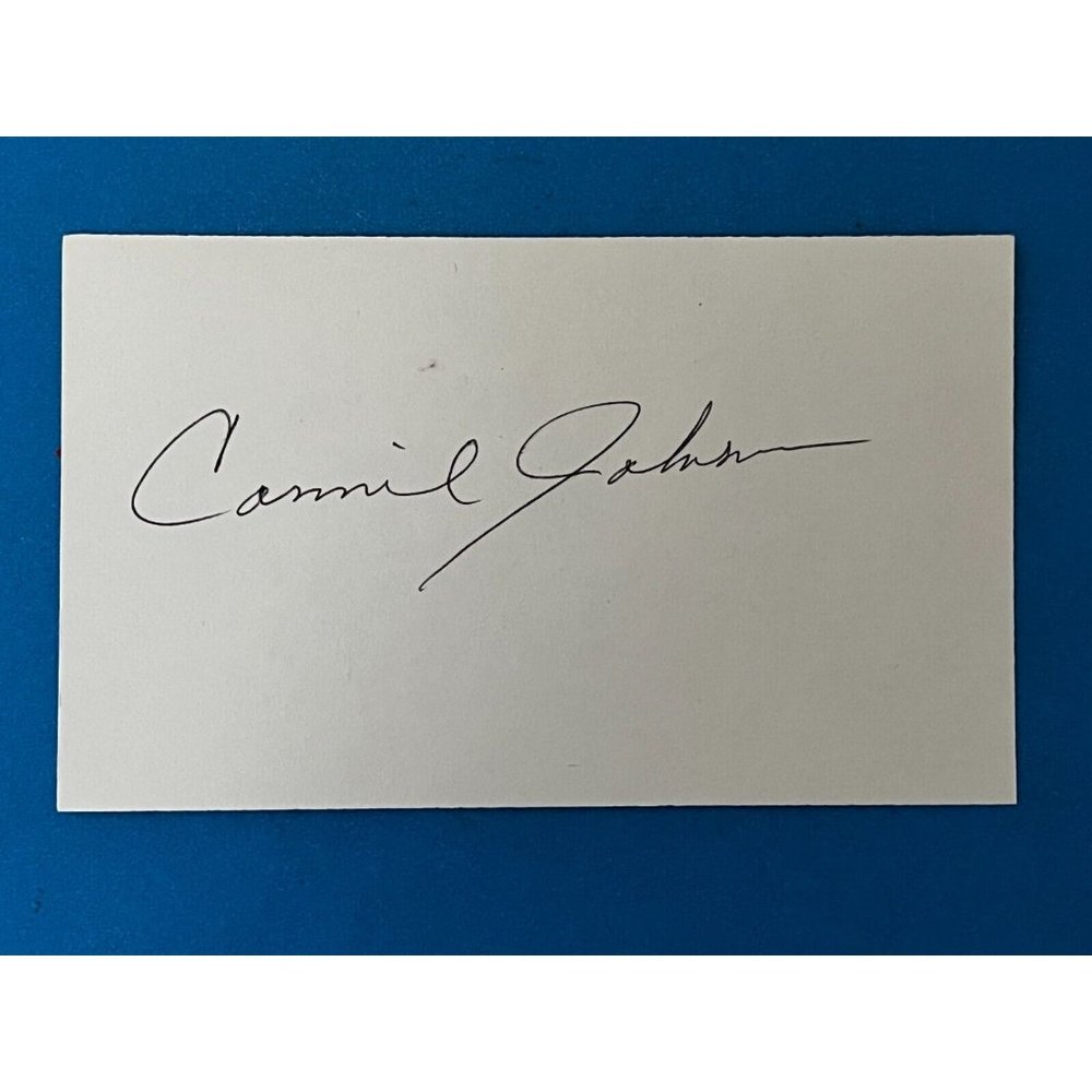 Connie Johnson Negro League MLB SIGNED auto 3x5 CARD AUTOGRAPHED deceased 2004